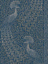 Pavo Parade wallpaper in metallic silver denim color - pattern number 116/8029.CS.0 - by Cole and Son in the Pearwood collection