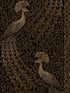 Pavo Parade wallpaper in metallic gold soot color - pattern number 116/8032.CS.0 - by Cole and Son in the Pearwood collection