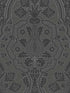 Pugin Palace Flock fabric in charcoal color - pattern number 116/9035.CS.0 - by Cole and Son in the Pearwood collection