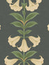 Angels Trumpet fabric in cream olive green charcoal color - pattern number 117/3006.CS.0 - by Cole and Son in the Seville collection