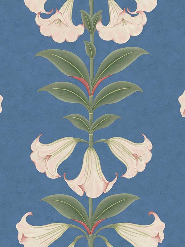 Angels Trumpet fabric in ballet slipper sage clear sky color - pattern number 117/3008.CS.0 - by Cole and Son in the Seville collection