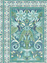 Triana fabric in teal and dark teal on denim color - pattern number 117/5014.CS.0 - by Cole and Son in the Seville collection