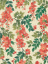 Bougainvillea fabric in rouge olive green emerald cream color - pattern number 117/6016.CS.0 - by Cole and Son in the Seville collection