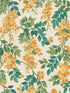 Bougainvillea fabric in marigold leaf green emerald parchment color - pattern number 117/6018.CS.0 - by Cole and Son in the Seville collection