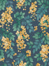 Bougainvillea fabric in ochre viridian petrol on ink color - pattern number 117/6019.CS.0 - by Cole and Son in the Seville collection