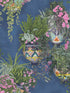 Talavera fabric in fuchsia forest green cerulean sky color - pattern number 117/9026.CS.0 - by Cole and Son in the Seville collection