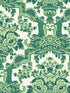 Lola wallpaper in forest greens on white color - pattern number 117/13040.CS.0 - by Cole and Son in the Seville collection