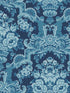 Lola wallpaper in china blues on midnight color - pattern number 117/13041.CS.0 - by Cole and Son in the Seville collection