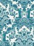 Lola wallpaper in petrol blues on white color - pattern number 117/13042.CS.0 - by Cole and Son in the Seville collection
