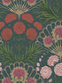 Flamenco Fan fabric in magenta red metallic gilver ink color - pattern number 117/14044.CS.0 - by Cole and Son in the Seville collection