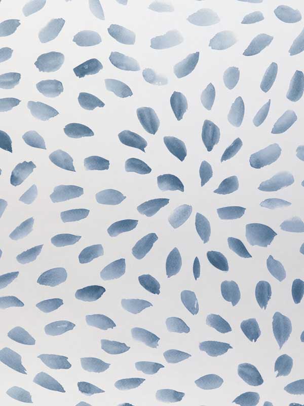 Petal Blossom fabric in lapis color - pattern number W3885.50.0 - by Kravet in the Atelier Wallcovering collection