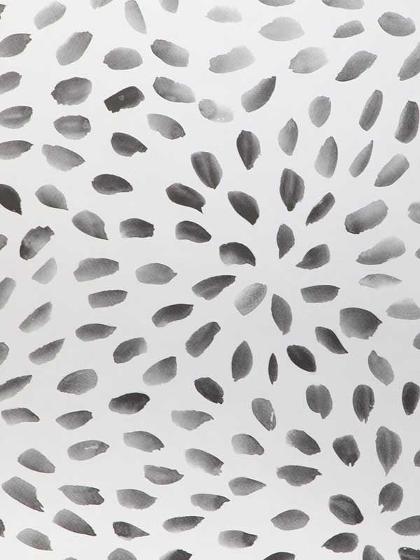 Petal Blossom fabric in onyx color - pattern number W3885.8.0 - by Kravet in the Atelier Wallcovering collection