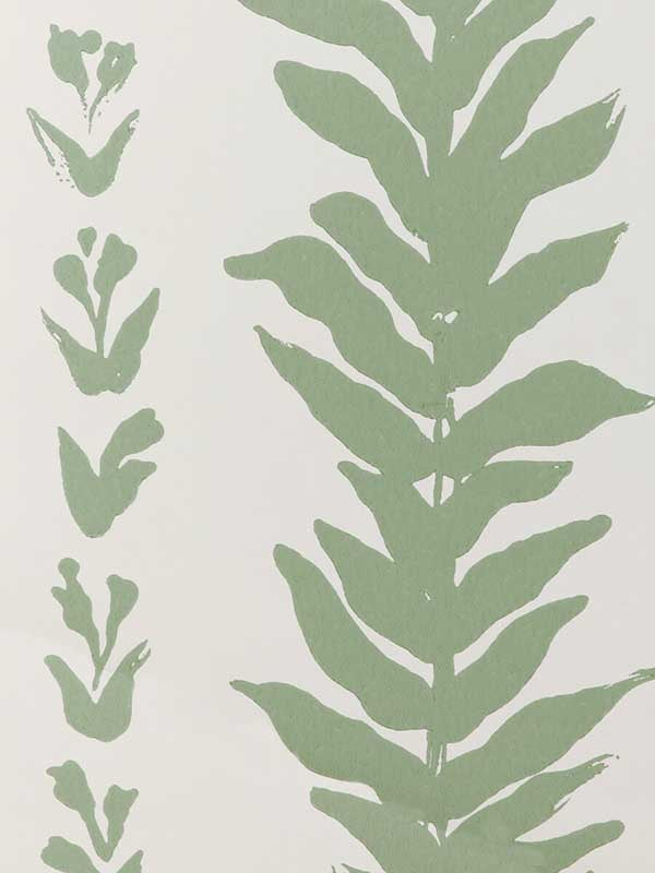 Climbing Leaves fabric in sage color - pattern number W3937.30.0 - by Kravet in the Atelier Wallcovering collection