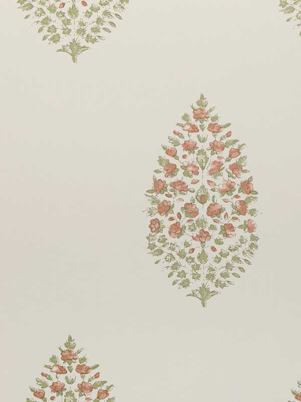 Atelier Paisley fabric in clay color - pattern number W3938.317.0 - by Kravet in the Atelier Wallcovering collection