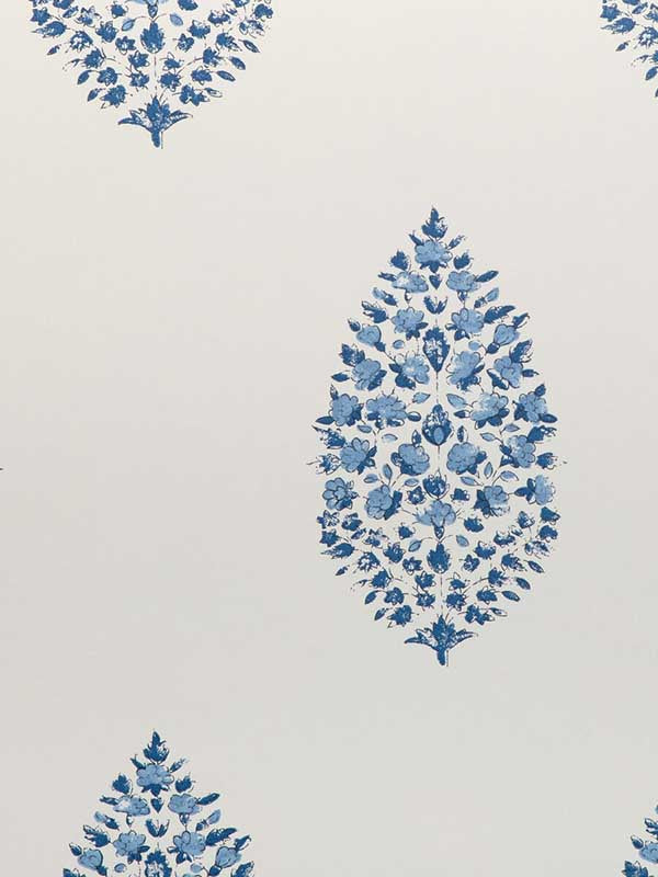 Atelier Paisley fabric in lapis color - pattern number W3938.50.0 - by Kravet in the Atelier Wallcovering collection