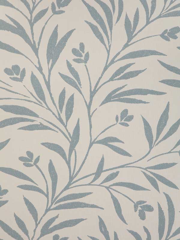 Wispy Vines wallpaper in chambray color - pattern number W3939.51.0 - by Kravet in the Atelier Wallcovering collection