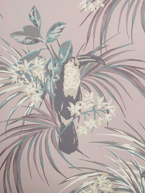 Le Toucan fabric in 02 rose color - pattern number 190713502 - by Maxwell in the Elodie collection
