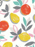 Fruit Toss Peel and Stick wallpaper in tropic sunset color - pattern number NW49301 - by NextWall in the Peel and Stick Wallpaper by Nextwall collection
