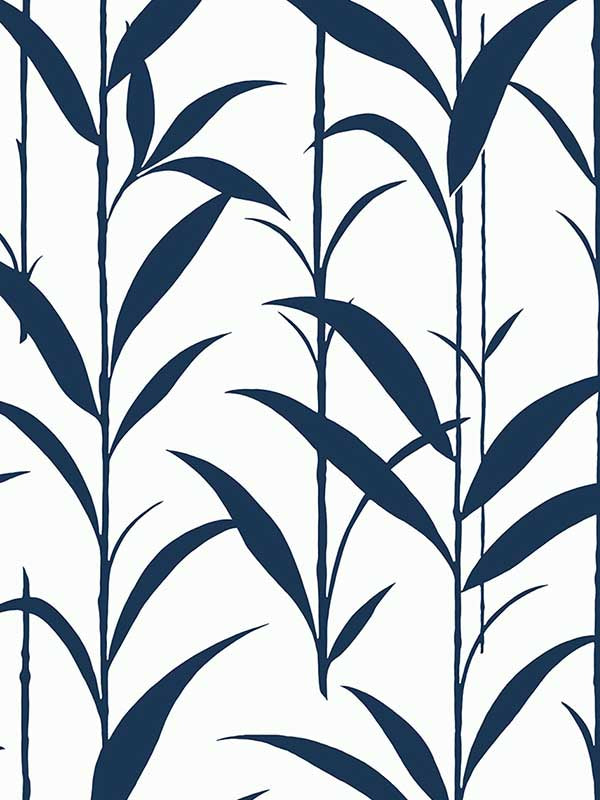 Bamboo Silhouette Peel and Stick wallpaper in royal blue color - pattern number NW51402 - by NextWall in the Peel and Stick Wallpaper by Nextwall collection