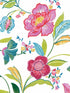 Painterly Floral Peel and Stick fabric in magenta and off white color - pattern number NW52300 - by NextWall in the Peel and Stick Wallpaper by Nextwall collection