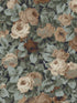 Rose Garden Peel and Stick wallpaper in midnight blue and cafe color - pattern number NW52402 - by NextWall in the Peel and Stick Wallpaper by Nextwall collection