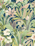 Blossoming Birds Peel and Stick fabric in fern and denim blue color - pattern number NW52502 - by NextWall in the Peel and Stick Wallpaper by Nextwall collection