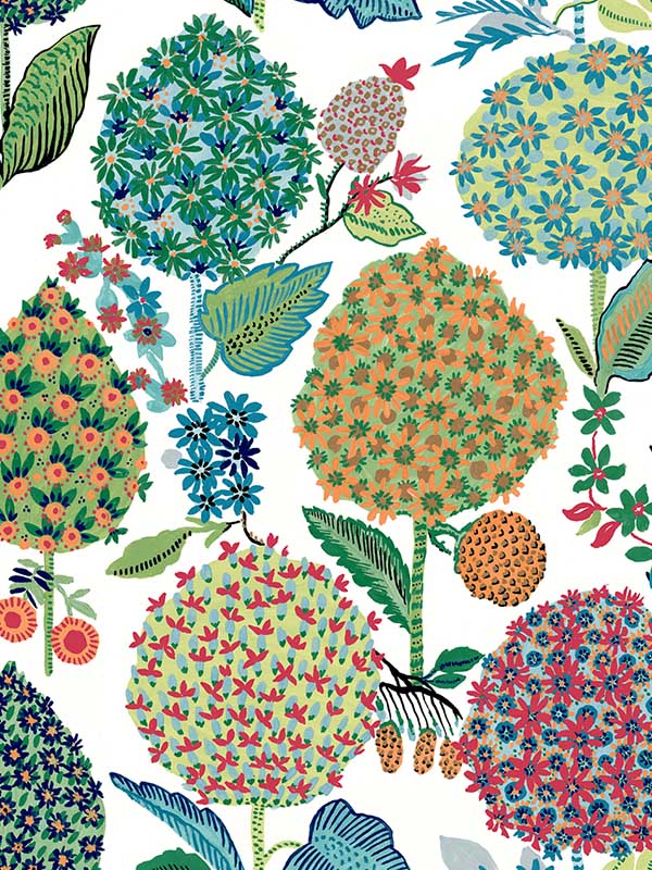 Blooming Bulbs Peel and Stick wallpaper in summer spritz color - pattern number NW52701 - by NextWall in the Peel and Stick Wallpaper by Nextwall collection