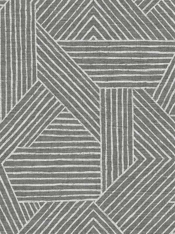 Etched Geometric Peel and Stick fabric in pewter color - pattern number SG12406 - by NextWall in the Peel and Stick Wallpaper by Stacy Garcia Sojourn Collection 4 collection