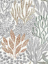 Coral Leaves fabric in coral black color - pattern number RT7801 - by York in the Toiles Resource Library collection