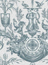 Avian Fountain Toile fabric in jade color - pattern number RT7811 - by York in the Toiles Resource Library collection