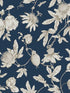 Passion Flower Toile wallpaper in navy color - pattern number RT7856 - by York in the Toiles Resource Library collection