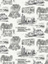 Modern Vista Toile fabric in black color - pattern number RT7861 - by York in the Toiles Resource Library collection