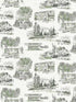 Modern Vista Toile fabric in evergreen color - pattern number RT7863 - by York in the Toiles Resource Library collection