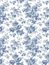 Anemone Toile wallpaper in navy color - pattern number RT7873 - by York in the Toiles Resource Library collection