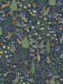 Woodland Peel and Stick fabric in navy color - pattern number PSW1547RL - by Rifle Paper Co in the Rifle Paper Co Third Edition Peel and Stick Wallpaper collection