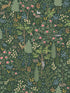 Woodland Peel and Stick fabric in emerald color - pattern number PSW1548RL - by Rifle Paper Co in the Rifle Paper Co Third Edition Peel and Stick Wallpaper collection