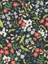 Sweetbrier Peel and Stick fabric in black color - pattern number PSW1549RL - by Rifle Paper Co in the Rifle Paper Co Third Edition Peel and Stick Wallpaper collection