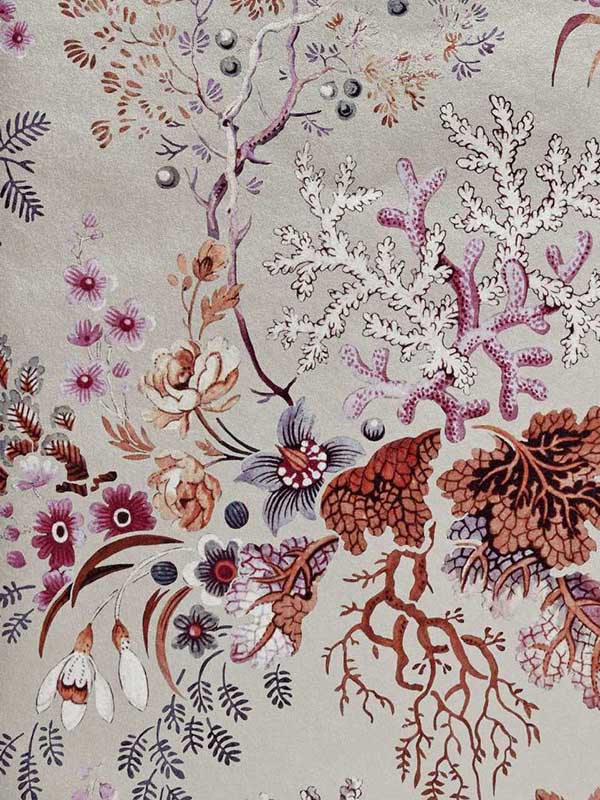 Kilburns Coral wallpaper in 01 coral reef color - pattern number 231116601 - by Maxwell in the V and A Decorative Papers collection