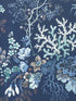 Kilburns Coral fabric in 03 ocean blue color - pattern number 231116603 - by Maxwell in the V and A Decorative Papers collection