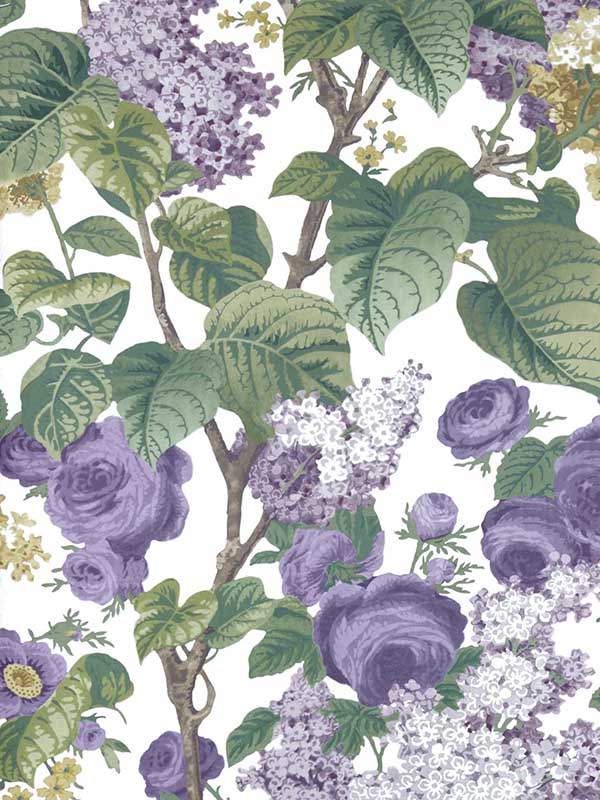 Floribunda wallpaper in 01 lavender dream color - pattern number 231116801 - by Maxwell in the V and A Decorative Papers collection