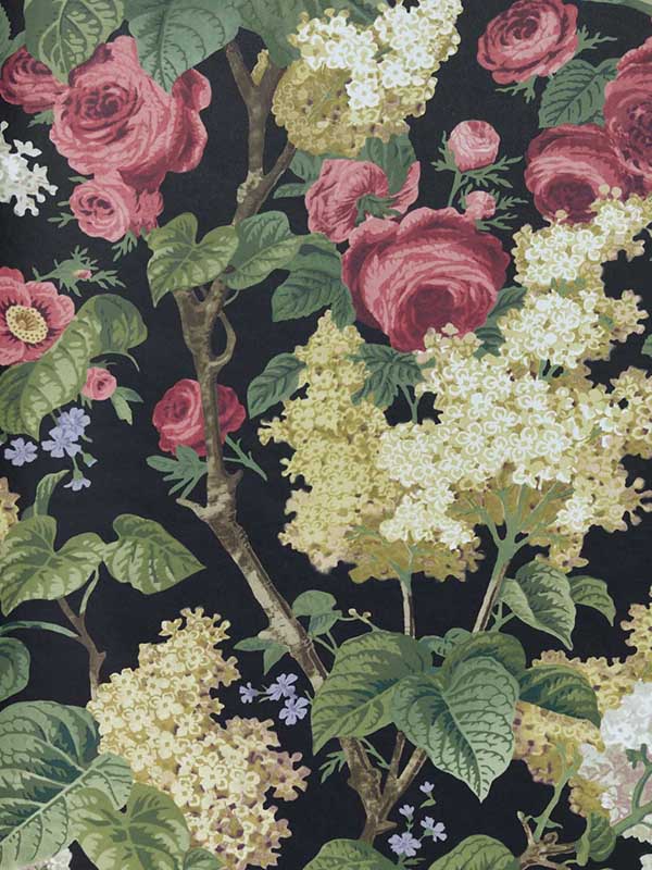 Floribunda wallpaper in 04 midnight color - pattern number 231116804 - by Maxwell in the V and A Decorative Papers collection