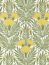 Floral Fanfare fabric in 01 vivid yellow color - pattern number 231117101 - by Maxwell in the V and A Decorative Papers collection