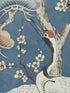 Kyoto Blossom 4 Panel mural in 01 prussian blue color - pattern number 231117401 - by Maxwell in the V and A Decorative Papers collection