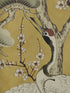 Kyoto Blossom 4 Panel mural in 02 golden yellow color - pattern number 231117402 - by Maxwell in the V and A Decorative Papers collection