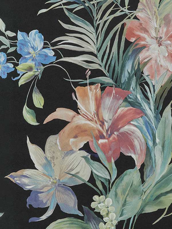 Lilliana wallpaper in 03 jet color - pattern number 210915403 - by Maxwell in the Pavilion Maxwell collection
