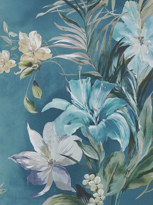 Lilliana fabric in 04 peacock color - pattern number 210915404 - by Maxwell in the Pavilion Maxwell collection