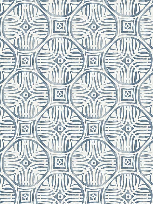 Sandee Medallion fabric in navy color - pattern number 3125-72310 - by Chesapeake in the Kinfolk collection