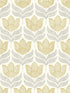 Cathal Tulip Block Print wallpaper in mustard color - pattern number 3125-72342 - by Chesapeake in the Kinfolk collection
