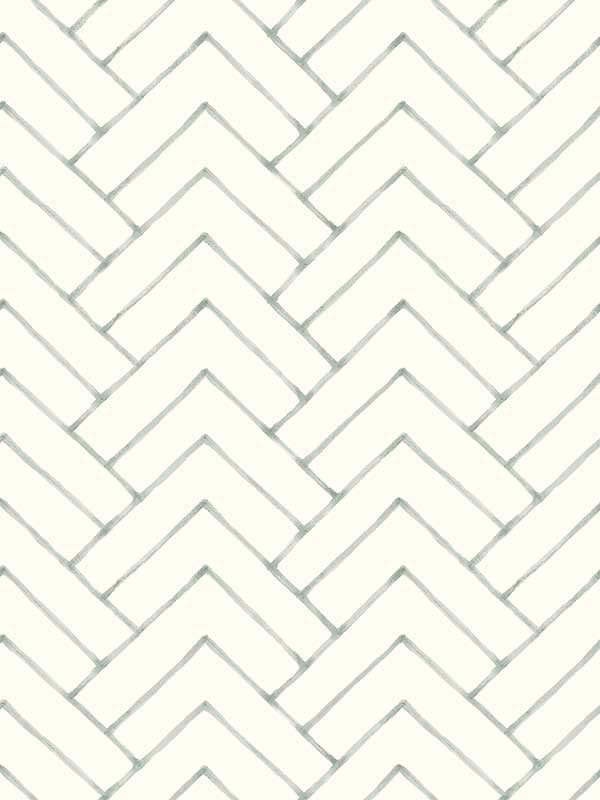 Oswin Tiered Herring wallpaper in teal color - pattern number 3125-72362 - by Chesapeake in the Kinfolk collection