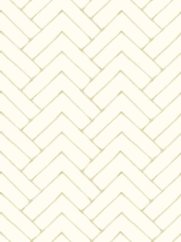Oswin Tiered Herring wallpaper in light yellow color - pattern number 3125-72365 - by Chesapeake in the Kinfolk collection
